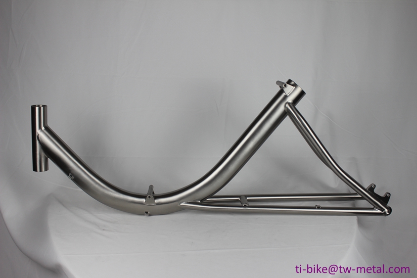 Titanium recumbent bicycle frame with brush surface Buy Product on