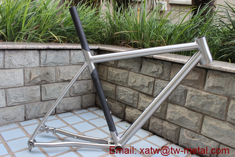 Titanium & carbon mixed bike frame